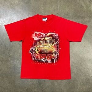 Vintage KC Kansas City Chiefs NFL Football Graphic Tshirt Made in Mexico